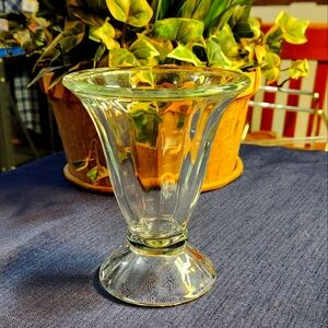 Vintage Clear Glass Individual Footed Ice Cream/Dessert Dish
